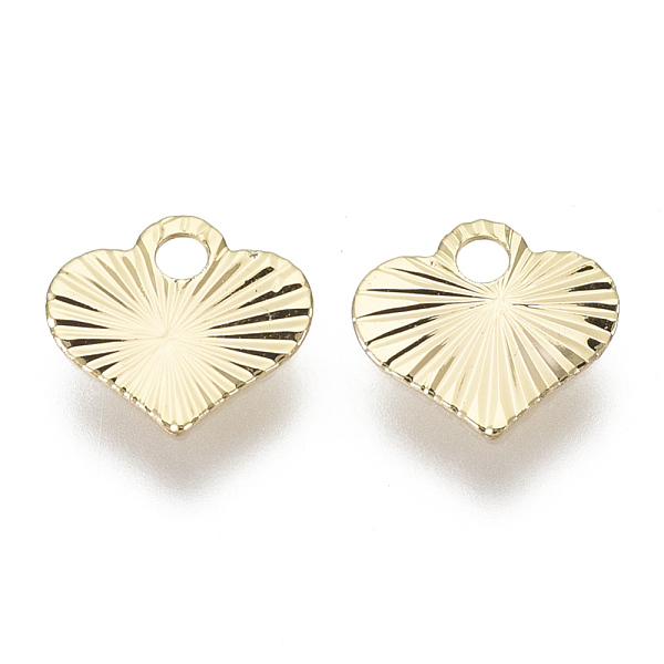 PandaHall Brass Charms, Nickel Free, Textured, Heart, Real 18K Gold Plated, 7x7.5x0.3mm, Hole: 1.4mm Brass Heart
PandaHall Brass Charms, Nickel Free, Textured, Heart, Real 18K Gold Plated, 7x7.5x0.3mm, Hole: 1.4mm Brass Heart