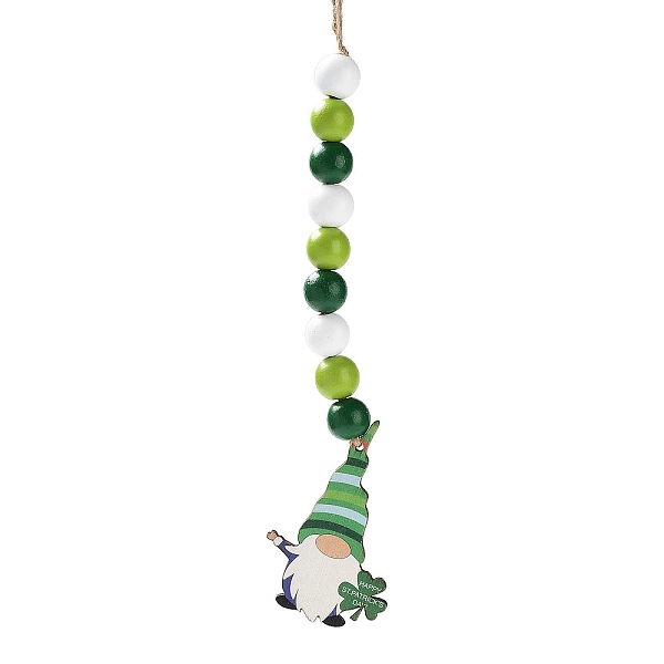 PandaHall Saint Patrick's Day Wood Gnome Pendant Decoration, with Wood Beaded Jute Cord Hanging Decoration, Clover, 284mm, pendant...
PandaHall Saint Patrick's Day Wood Gnome Pendant Decoration, with Wood Beaded Jute Cord Hanging Decoration, Clover, 284mm, pendant...