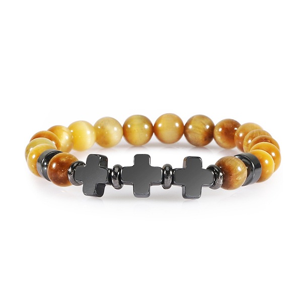 PandaHall Volcanic Lava Stone Beaded Bracelet with Cross Pendant Tiger Eye Yoga Tiger Eye Cross
PandaHall Volcanic Lava Stone Beaded Bracelet with Cross Pendant Tiger Eye Yoga Tiger Eye Cross
