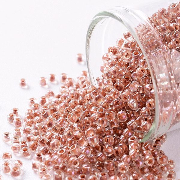 PandaHall TOHO Round Seed Beads, Japanese Seed Beads, (784) Inside Color AB Crystal/Sandstone Lined, 11/0, 2.2mm, Hole: 0.8mm, about..., Red
PandaHall TOHO Round Seed Beads, Japanese Seed Beads, (784) Inside Color AB Crystal/Sandstone Lined, 11/0, 2.2mm, Hole: 0.8mm, about..., Red