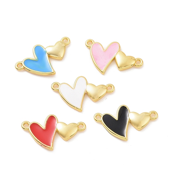 PandaHall Eco-friendly Rack Plating Brass Enamel Connector Charms, Cadmium Free & Lead Free, Long-Lasting Plated, Double Heart Links, Real..., Multicolor
PandaHall Eco-friendly Rack Plating Brass Enamel Connector Charms, Cadmium Free & Lead Free, Long-Lasting Plated, Double Heart Links, Real..., Multicolor