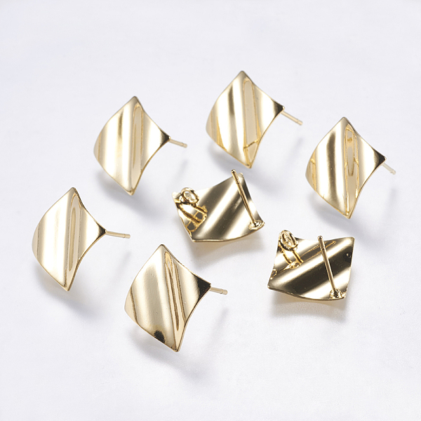 PandaHall Brass Stud Earring Findings, with Loop, Square, Real 18K Gold Plated, 16x16x1mm, Hole: 2mm, Pin: 0.5mm Brass Square
PandaHall Brass Stud Earring Findings, with Loop, Square, Real 18K Gold Plated, 16x16x1mm, Hole: 2mm, Pin: 0.5mm Brass Square