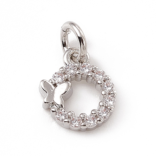 PandaHall Brass Micro Pave Clear Cubic Zirconia Charms, with Open Jump Rings, Flat Round with Butterfly, Platinum, 9.5x8x2mm, Jump Ring...
PandaHall Brass Micro Pave Clear Cubic Zirconia Charms, with Open Jump Rings, Flat Round with Butterfly, Platinum, 9.5x8x2mm, Jump Ring...