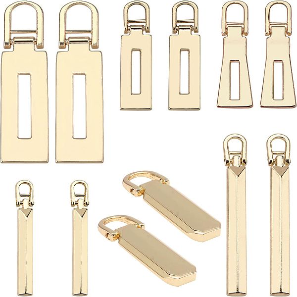 PandaHall BENECREAT 18Pcs 6 Style Zinc Alloy Replacement Zipper Pull Tabs, for Suitcase, Bag, Rectangle, Light Gold, 3pcs/style Alloy
PandaHall BENECREAT 18Pcs 6 Style Zinc Alloy Replacement Zipper Pull Tabs, for Suitcase, Bag, Rectangle, Light Gold, 3pcs/style Alloy