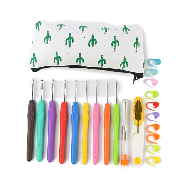PandaHall DIY Knitting Tool Kits, Including Crochet Hook & Needle, Stitch Marker, Scissor, Cactus Pattern Zipper Storage Bag, Mixed Color..., Multicolor
PandaHall DIY Knitting Tool Kits, Including Crochet Hook & Needle, Stitch Marker, Scissor, Cactus Pattern Zipper Storage Bag, Mixed Color..., Multicolor
