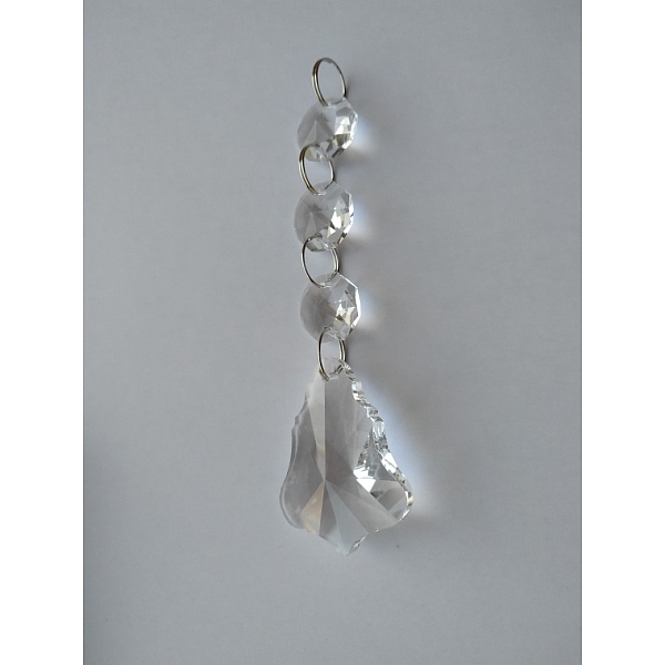PandaHall Transparent Glass Pendants for Curtains, with Stainless Steel Jumping Ring, Faceted Leaf & Octagon, Clear, 38mm Stainless...
PandaHall Transparent Glass Pendants for Curtains, with Stainless Steel Jumping Ring, Faceted Leaf & Octagon, Clear, 38mm Stainless...