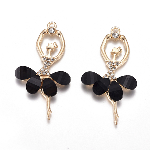 PandaHall Alloy Big Pendants, with Resin & Crystal Rhinestone, Faceted, Ballerina, Golden, Black, 59~60x30~31x4.5mm, Hole: 2.5mm Alloy+Resin...
PandaHall Alloy Big Pendants, with Resin & Crystal Rhinestone, Faceted, Ballerina, Golden, Black, 59~60x30~31x4.5mm, Hole: 2.5mm Alloy+Resin...