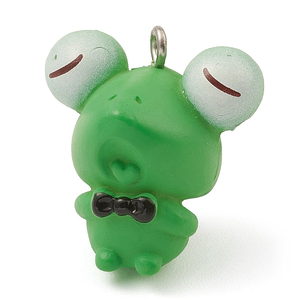PandaHall Platic Pendants, with Platinum Tone Iron Loops, Frog Charm, Lime Green, 23.5x22x15.5mm, Hole: 2mm Plastic Frog
PandaHall Platic Pendants, with Platinum Tone Iron Loops, Frog Charm, Lime Green, 23.5x22x15.5mm, Hole: 2mm Plastic Frog