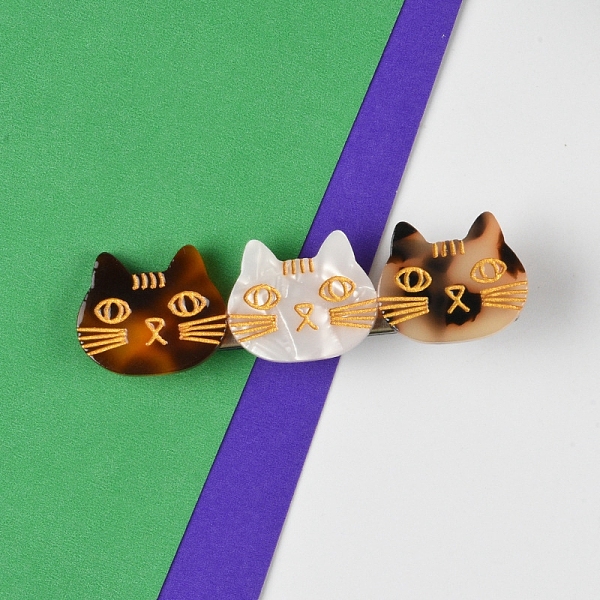 PandaHall Cute Cat Cellulose Acetate(Resin) Alligator Hair Clips, for Girls, Coconut Brown, 20x70mm Cellulose Acetate Cat Shape
PandaHall Cute Cat Cellulose Acetate(Resin) Alligator Hair Clips, for Girls, Coconut Brown, 20x70mm Cellulose Acetate Cat Shape