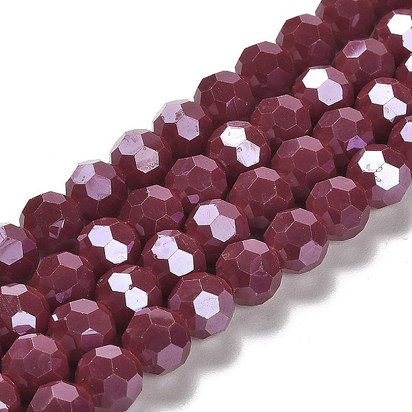 PandaHall Electroplate Opaque Glass Beads Strands, Faceted(32 Facets), Pearl Luster Plated, Round, Dark Red, 10mm, Hole: 1.2mm, about...
PandaHall Electroplate Opaque Glass Beads Strands, Faceted(32 Facets), Pearl Luster Plated, Round, Dark Red, 10mm, Hole: 1.2mm, about...