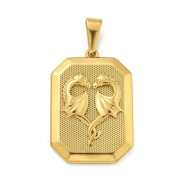 PandaHall Ion Plating(IP) 304 Stainless Steel Pendants, Octagon with Double Dragon Charm, Golden, 35x24.5x5mm, Hole: 10x4.8mm 304 Stainless...
PandaHall Ion Plating(IP) 304 Stainless Steel Pendants, Octagon with Double Dragon Charm, Golden, 35x24.5x5mm, Hole: 10x4.8mm 304 Stainless...