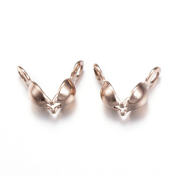 PandaHall Ion Plating(IP) 304 Stainless Steel Bead Tips, Calotte Ends, Clamshell Knot Cover, Rose Gold, 7.5x4mm, Hole: 1.2mm 304 Stainless...
PandaHall Ion Plating(IP) 304 Stainless Steel Bead Tips, Calotte Ends, Clamshell Knot Cover, Rose Gold, 7.5x4mm, Hole: 1.2mm 304 Stainless...