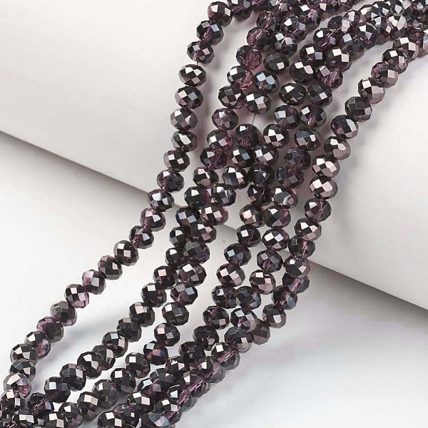 PandaHall Electroplate Transparent Glass Beads Strands, Half Black Plated, Faceted, Rondelle, Coconut Brown, 4x3mm, Hole: 0.4mm, about...
PandaHall Electroplate Transparent Glass Beads Strands, Half Black Plated, Faceted, Rondelle, Coconut Brown, 4x3mm, Hole: 0.4mm, about...