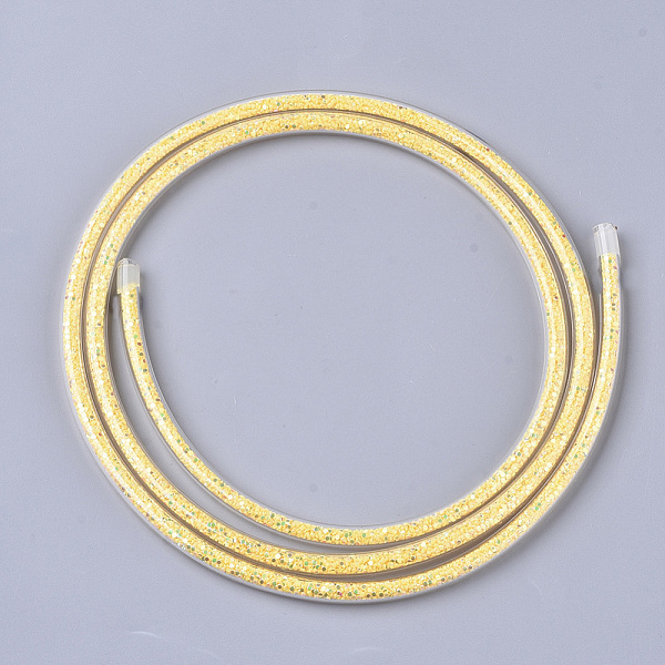 PandaHall Eco-Friendly PVC Synthetic Rubber Cord, with Paillette/Sequins Inside, Yellow, 6mm, about 0.98~1.31 yards(0.9~1.2m)/strand PVC...
PandaHall Eco-Friendly PVC Synthetic Rubber Cord, with Paillette/Sequins Inside, Yellow, 6mm, about 0.98~1.31 yards(0.9~1.2m)/strand PVC...