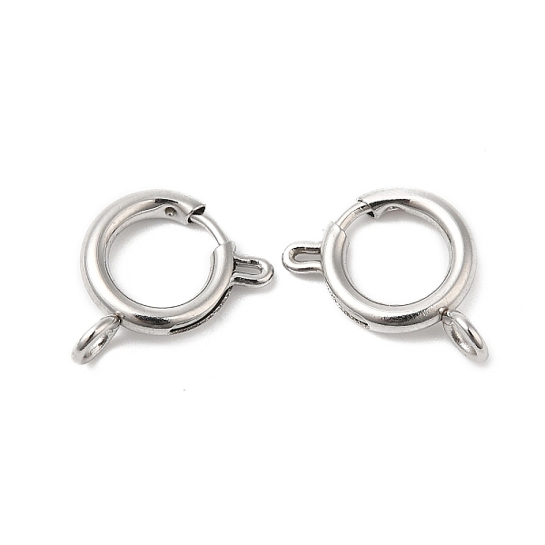 PandaHall 304 Stainless Steel Spring Ring Clasps, Ring, Stainless Steel Color, 14x11x4mm, Hole: 2.5mm 304 Stainless Steel
PandaHall 304 Stainless Steel Spring Ring Clasps, Ring, Stainless Steel Color, 14x11x4mm, Hole: 2.5mm 304 Stainless Steel