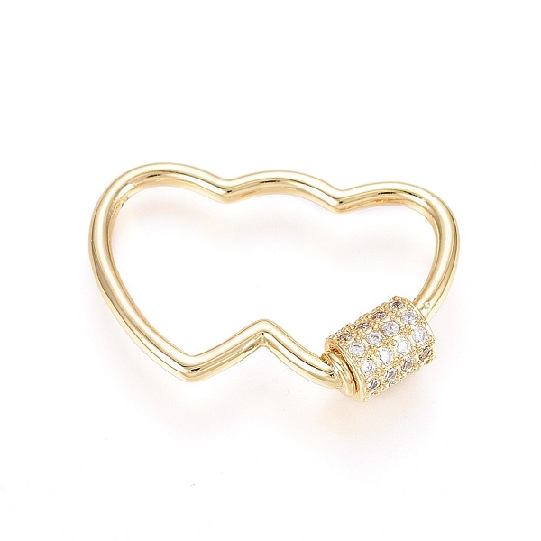 PandaHall Brass Micro Pave Clear Cubic Zirconia Screw Carabiner Lock Charms, for Necklaces Making, Double Heart, Golden, 18.5x27.5x5.5mm...
PandaHall Brass Micro Pave Clear Cubic Zirconia Screw Carabiner Lock Charms, for Necklaces Making, Double Heart, Golden, 18.5x27.5x5.5mm...