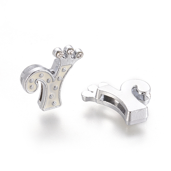 PandaHall Alloy Enamel Rhinestone Slide Charms, Letter, Platinum Metal Color, Letter.Y, White, 18x13x4mm, Hole: 1x8mm Alloy+Enamel Letter...
PandaHall Alloy Enamel Rhinestone Slide Charms, Letter, Platinum Metal Color, Letter.Y, White, 18x13x4mm, Hole: 1x8mm Alloy+Enamel Letter...