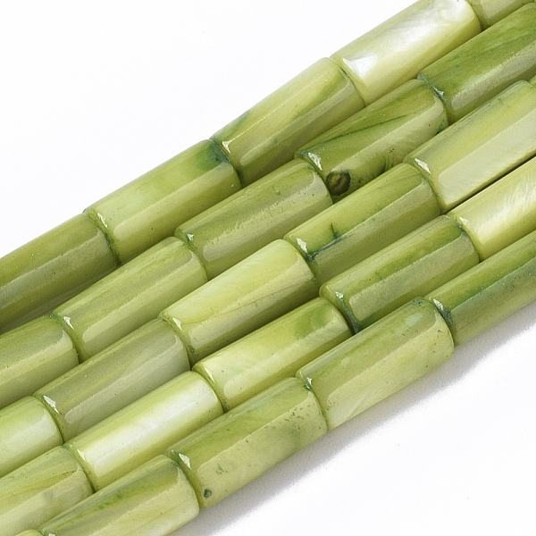 PandaHall Natural Freshwater Shell Beads, Dyed, Column, Yellow Green, 10x4.5mm, Hole: 0.9mm, about 36pcs/Strand, 14.17 inch(36 cm)...
PandaHall Natural Freshwater Shell Beads, Dyed, Column, Yellow Green, 10x4.5mm, Hole: 0.9mm, about 36pcs/Strand, 14.17 inch(36 cm)...