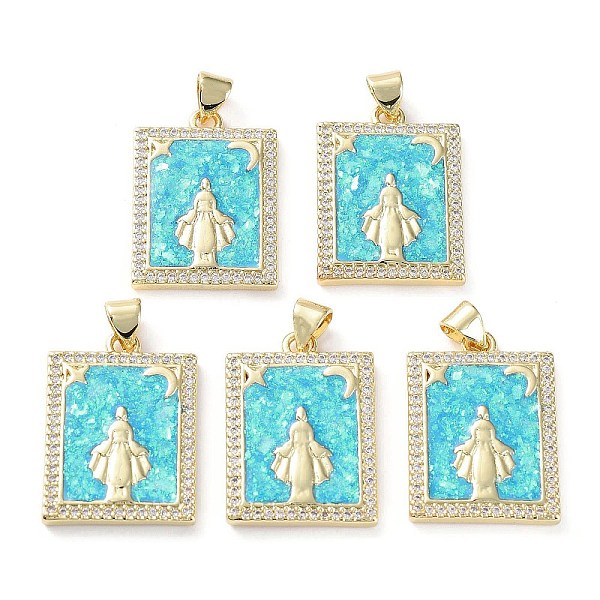 PandaHall Rack Plating Brass Micro Pave Clear Cubic Zirconia Pendants, with Synthetic Opal, Cadmium Free & Lead Free, Long-Lasting Plated...
PandaHall Rack Plating Brass Micro Pave Clear Cubic Zirconia Pendants, with Synthetic Opal, Cadmium Free & Lead Free, Long-Lasting Plated...