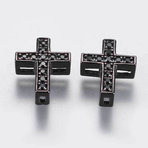 PandaHall Brass Micro Pave Cubic Zirconia Multi-strand Links, Cross, Black, Gunmetal, 13x9.5x3.5mm, Hole: 0.5mm Brass+Cubic Zirconia Cross...
PandaHall Brass Micro Pave Cubic Zirconia Multi-strand Links, Cross, Black, Gunmetal, 13x9.5x3.5mm, Hole: 0.5mm Brass+Cubic Zirconia Cross...