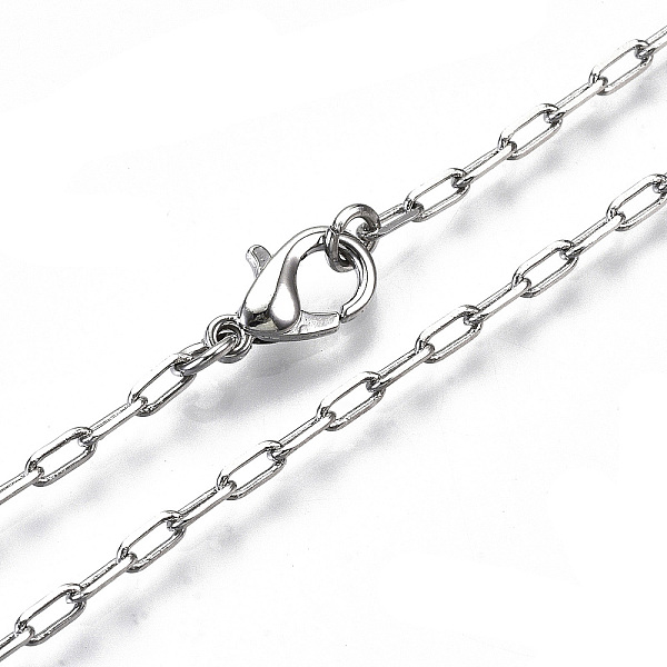 PandaHall Brass Paperclip Chains, Drawn Elongated Cable Chain Necklace Making, with Lobster Claw Clasps, Platinum, 17.71 inch(45cm) long...
PandaHall Brass Paperclip Chains, Drawn Elongated Cable Chain Necklace Making, with Lobster Claw Clasps, Platinum, 17.71 inch(45cm) long...