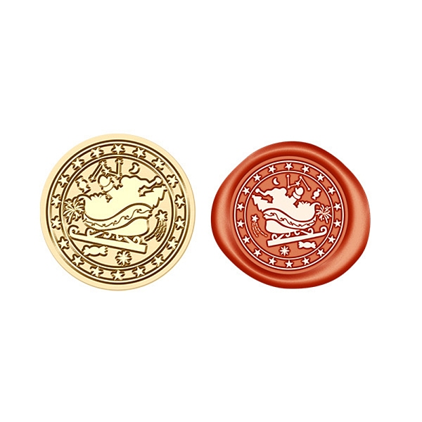 PandaHall Christmas Series Wax Seal Brass Stamp Head, for Wax Seal Stamp, Golden, Sleigh, 25x15mm, Inner Diameter: 7mm Brass Sleigh
PandaHall Christmas Series Wax Seal Brass Stamp Head, for Wax Seal Stamp, Golden, Sleigh, 25x15mm, Inner Diameter: 7mm Brass Sleigh