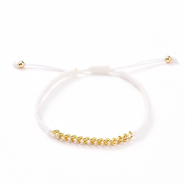 PandaHall Adjustable Nylon Thread Braided Bead Bracelets, with Golden Plated Brass Enamel Curb Chains, White, Inner Diameter: 2-1/4~3-1/2...
PandaHall Adjustable Nylon Thread Braided Bead Bracelets, with Golden Plated Brass Enamel Curb Chains, White, Inner Diameter: 2-1/4~3-1/2...