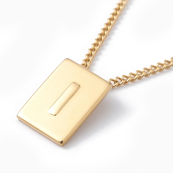 PandaHall Titanium Steel Initial Letter Rectangle Pendant Necklace for Men Women, Golden, Letter.I, 18.11~18.5 inch(46~47cm) Titanium Steel...
PandaHall Titanium Steel Initial Letter Rectangle Pendant Necklace for Men Women, Golden, Letter.I, 18.11~18.5 inch(46~47cm) Titanium Steel...