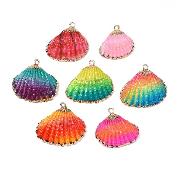 PandaHall Spray Paint & Electroplate Sea Shell Pendants, with Iron Findings, Light Gold, Mixed Color, 19~28x20~30x7~11mm, Hole: 2mm Other..., Multicolor
PandaHall Spray Paint & Electroplate Sea Shell Pendants, with Iron Findings, Light Gold, Mixed Color, 19~28x20~30x7~11mm, Hole: 2mm Other..., Multicolor