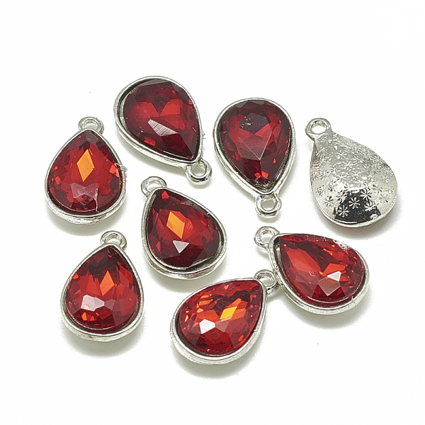 PandaHall Alloy Glass Pendants, Faceted, teardrop, Platinum, Red, 19x12x6mm, Hole: 1.5mm Alloy+Glass Teardrop Red
PandaHall Alloy Glass Pendants, Faceted, teardrop, Platinum, Red, 19x12x6mm, Hole: 1.5mm Alloy+Glass Teardrop Red