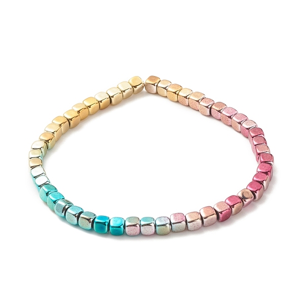 PandaHall Cube Synthetic Hematite Beaded Stretch Bracelet, Gemstone Jewelry for Women, Colorful, Inner Diameter: 2-1/4 inch(5.7cm) Hematite
PandaHall Cube Synthetic Hematite Beaded Stretch Bracelet, Gemstone Jewelry for Women, Colorful, Inner Diameter: 2-1/4 inch(5.7cm) Hematite