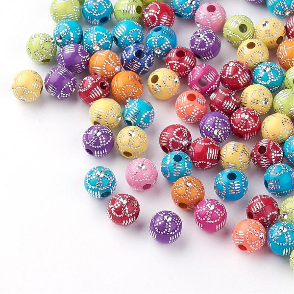 PandaHall Plating Acrylic Beads, Silver Metal Enlaced, Round, Mixed Color, 8mm, Hole: 2mm, about 1720pcs/500g Acrylic Round Multicolor
PandaHall Plating Acrylic Beads, Silver Metal Enlaced, Round, Mixed Color, 8mm, Hole: 2mm, about 1720pcs/500g Acrylic Round Multicolor