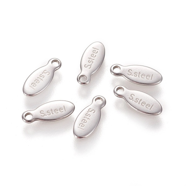 PandaHall 304 Stainless Steel Charms, Chain Extender Teardrop, Oval with Word Steel, Stainless Steel Color, 10x4x0.9mm, Hole: 1.2mm 304...
PandaHall 304 Stainless Steel Charms, Chain Extender Teardrop, Oval with Word Steel, Stainless Steel Color, 10x4x0.9mm, Hole: 1.2mm 304...