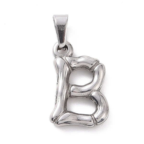 PandaHall 304 Stainless Steel Pendants, Bamboo Style, Stainless Steel Color, Letter.B, 18x12x3mm, Hole: 3x7mm 304 Stainless Steel Letter B
PandaHall 304 Stainless Steel Pendants, Bamboo Style, Stainless Steel Color, Letter.B, 18x12x3mm, Hole: 3x7mm 304 Stainless Steel Letter B