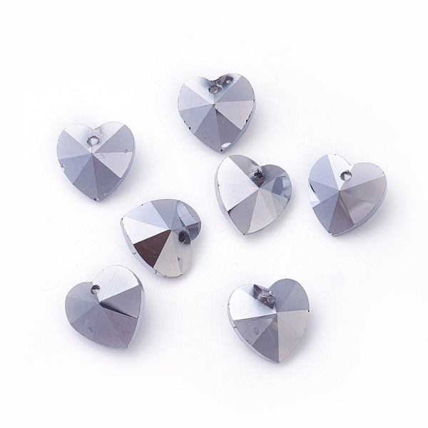 PandaHall Romantic Valentines Ideas Glass Charms, Faceted Heart Pendants, Silver, 14x14x8mm, Hole: 1mm Glass Heart Silver
PandaHall Romantic Valentines Ideas Glass Charms, Faceted Heart Pendants, Silver, 14x14x8mm, Hole: 1mm Glass Heart Silver