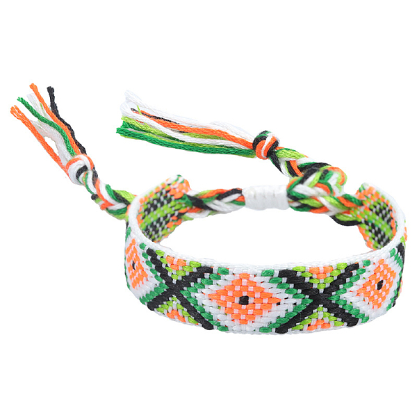 PandaHall Polyester-cotton Braided Rhombus Pattern Cord Bracelet, Ethnic Tribal Adjustable Brazilian Bracelet for Women, Yellow Green...
PandaHall Polyester-cotton Braided Rhombus Pattern Cord Bracelet, Ethnic Tribal Adjustable Brazilian Bracelet for Women, Yellow Green...