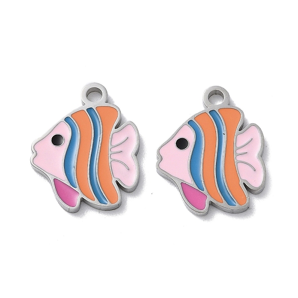 PandaHall 304 Stainless Steel Pendants, with Enamel, Fish Charm, Stainless Steel Color, 16x13x1.5mm, Hole: 1.8mm Stainless Steel+Enamel Fish
PandaHall 304 Stainless Steel Pendants, with Enamel, Fish Charm, Stainless Steel Color, 16x13x1.5mm, Hole: 1.8mm Stainless Steel+Enamel Fish