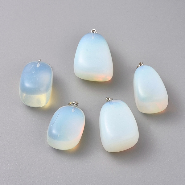 PandaHall Opalite Pendants, with Platinum Tone Brass Findings, Nuggets, 23~30x13~22x12~20mm, Hole: 5x3mm Opalite Nuggets
PandaHall Opalite Pendants, with Platinum Tone Brass Findings, Nuggets, 23~30x13~22x12~20mm, Hole: 5x3mm Opalite Nuggets
