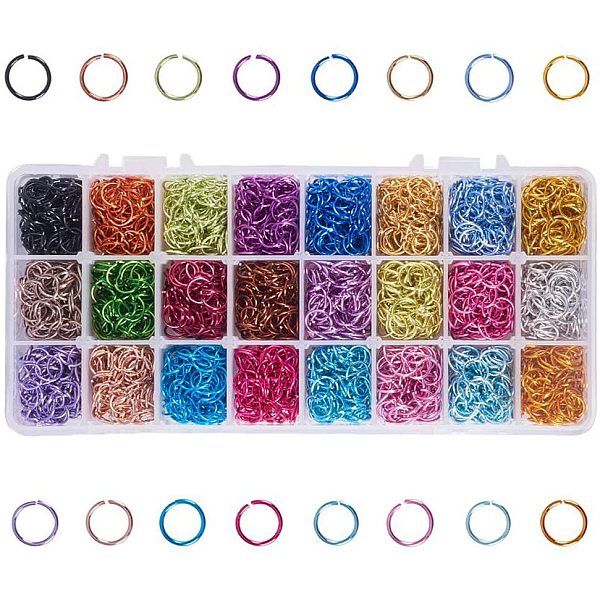 PandaHall 1 Box (About 2400PCS) 24 Color 10mm Aluminum Wire Open Jump Rings for Jewelry Making Accessories Aluminum Multicolor
PandaHall 1 Box (About 2400PCS) 24 Color 10mm Aluminum Wire Open Jump Rings for Jewelry Making Accessories Aluminum Multicolor