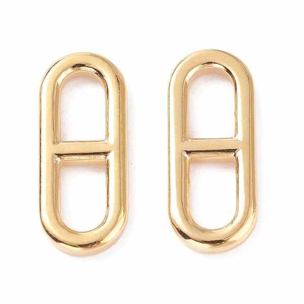 PandaHall 304 Stainless Steel Links Connectors, Oval, Golden, 18.4x7.5x2mm, Hole: 4x6mm 304 Stainless Steel Oval
PandaHall 304 Stainless Steel Links Connectors, Oval, Golden, 18.4x7.5x2mm, Hole: 4x6mm 304 Stainless Steel Oval