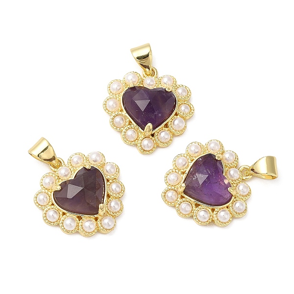 PandaHall Natural Amethyst Pendants, Faceted Heart Charms, with Ion Plating(IP) Brass Findings and Plastic Beads, Real 14K Gold Plated...
PandaHall Natural Amethyst Pendants, Faceted Heart Charms, with Ion Plating(IP) Brass Findings and Plastic Beads, Real 14K Gold Plated...