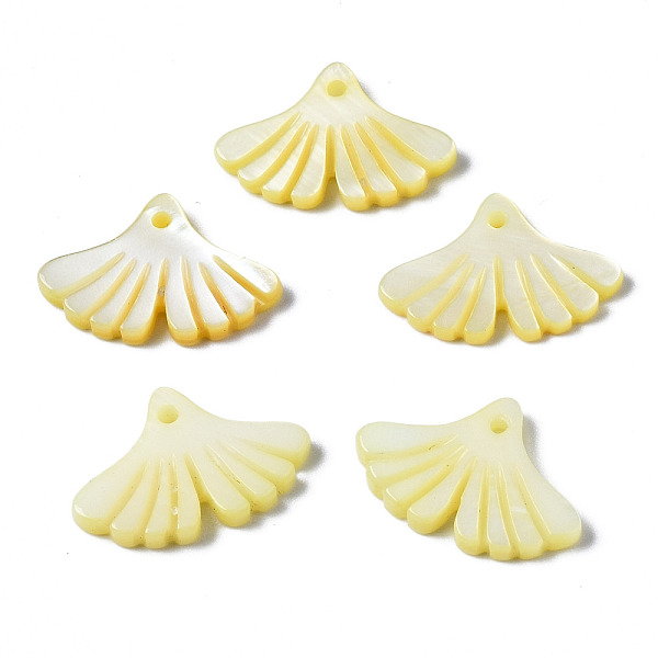 PandaHall Natural Freshwater Shell Pendants, Dyed, Ginkgo Leaf, Pale Goldenrod, 12x17.5x2mm, Hole: 1.2mm Freshwater Shell Leaf
PandaHall Natural Freshwater Shell Pendants, Dyed, Ginkgo Leaf, Pale Goldenrod, 12x17.5x2mm, Hole: 1.2mm Freshwater Shell Leaf