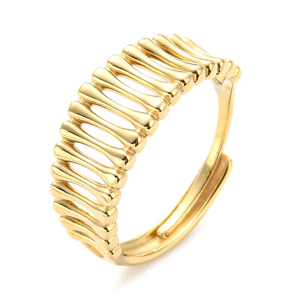 PandaHall 304 Stainless Steel Hollow Adjustable Ring for Women, Real 14K Gold Plated, US Size 8 1/2(18.5mm) 304 Stainless Steel
PandaHall 304 Stainless Steel Hollow Adjustable Ring for Women, Real 14K Gold Plated, US Size 8 1/2(18.5mm) 304 Stainless Steel