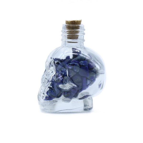 PandaHall Natural Lapis Lazuli Diaplay Decorations, Reiki Energy Stone Chip Skull Shaped Wishing Bottle, 35x44mm Lapis Lazuli Skull
PandaHall Natural Lapis Lazuli Diaplay Decorations, Reiki Energy Stone Chip Skull Shaped Wishing Bottle, 35x44mm Lapis Lazuli Skull