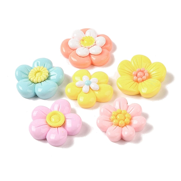 PandaHall Opaque Resin Decoden Cabochons, Flower, Mixed Color, 27~29x26~29x7.5~9mm Resin Flower Multicolor
PandaHall Opaque Resin Decoden Cabochons, Flower, Mixed Color, 27~29x26~29x7.5~9mm Resin Flower Multicolor
