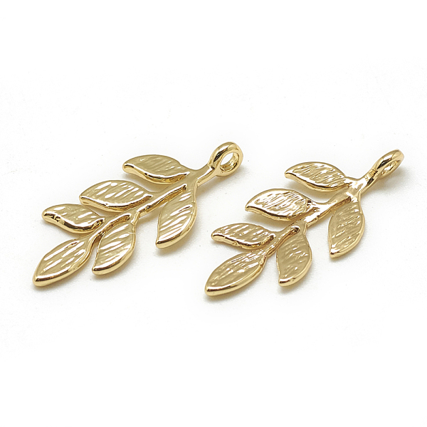 PandaHall Brass Pendants, Leafy Branches, Real 18K Gold Plated, 23x10x1mm, Hole: 1mm Brass Branch
PandaHall Brass Pendants, Leafy Branches, Real 18K Gold Plated, 23x10x1mm, Hole: 1mm Brass Branch