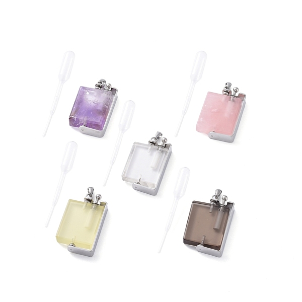 PandaHall Rotatable Natural Quartz Perfume Bottle Pendants, with 304 Stainless Steel Findings and Plastic Transfer Pipettes, Long-Lasting...
PandaHall Rotatable Natural Quartz Perfume Bottle Pendants, with 304 Stainless Steel Findings and Plastic Transfer Pipettes, Long-Lasting...