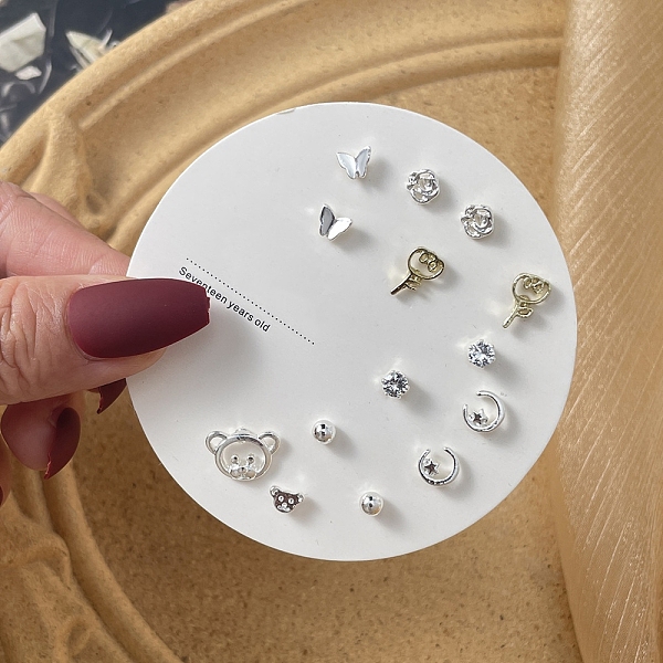 PandaHall Exquisite 925 Sterling Silver Stud Earrings Sets for Girls Women, Mixed Shape, Platinum, Package Size: 75x75mm Sterling Silver...
PandaHall Exquisite 925 Sterling Silver Stud Earrings Sets for Girls Women, Mixed Shape, Platinum, Package Size: 75x75mm Sterling Silver...