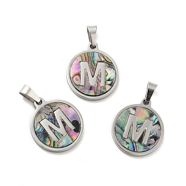 PandaHall 304 Stainless Steel with Paua Shell Pendants, Stainless Steel Color, Flat Round with Letter Charm, Letter.M, 18x16x1.5mm, Hole...
PandaHall 304 Stainless Steel with Paua Shell Pendants, Stainless Steel Color, Flat Round with Letter Charm, Letter.M, 18x16x1.5mm, Hole...