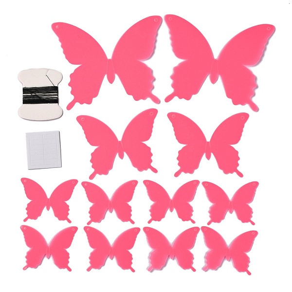 PandaHall 3D Plastic Luminous Wall Stickers, with Adhesive Tape, for Home Living Room Bedroom Wall Decorations, Butterfly, Cerise..., Red
PandaHall 3D Plastic Luminous Wall Stickers, with Adhesive Tape, for Home Living Room Bedroom Wall Decorations, Butterfly, Cerise..., Red